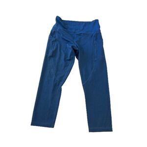ZYIA Active Blue‎ Cropped Workout Leggings with Pockets - Size 6-8
